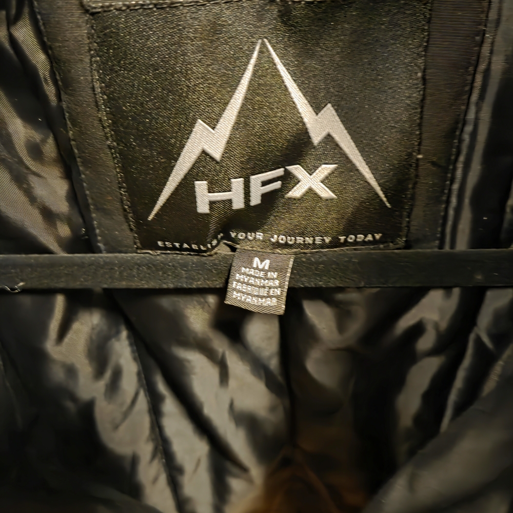 HFX Women's Black Ski Jacket with Faux Fur Hood - Picture 3 of 3